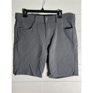 Projek Raw Men 5 Pocket Solid Bungee‎ Shorts Size 36 Black Elastic Stretch Waist